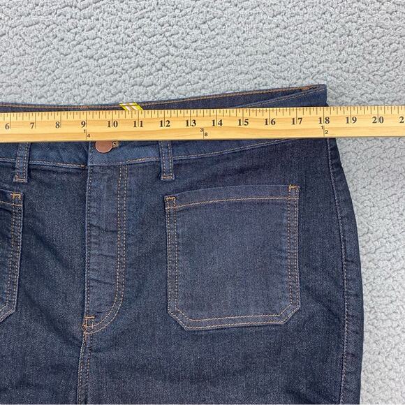 Maeve by Anthropologie Women's High-Rise Flare Dark Wash Jeans - Size: 34p - Picture 8 of 13